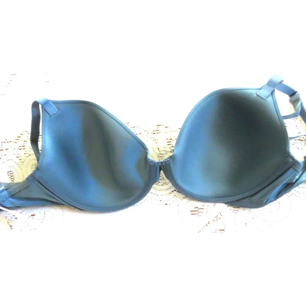 Victoria's Secret Lined Demi Underwire T Shirt Bra Sea Foam Green 32DD EUC - Picture 2 of 6